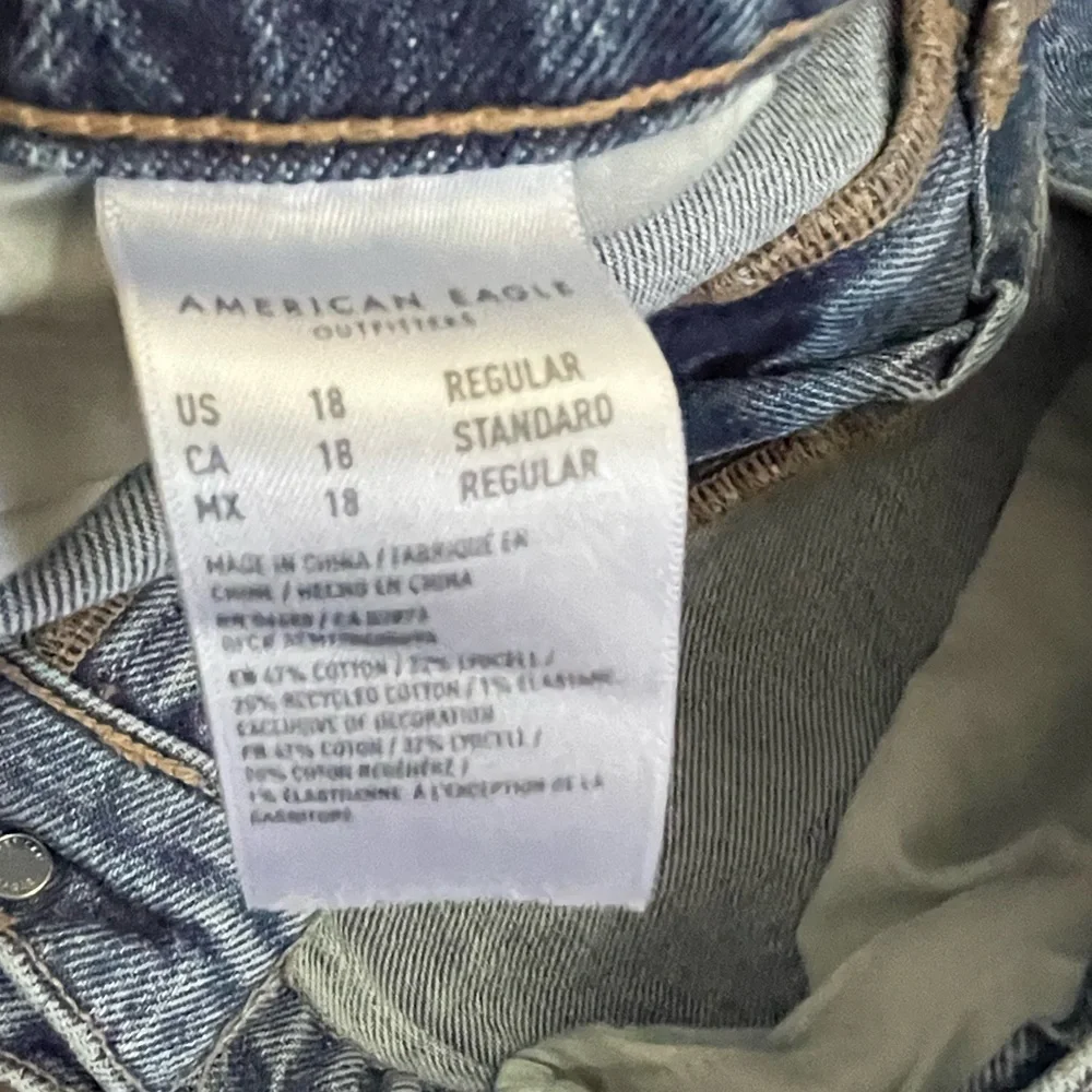 American Eagle Distressed super High-Rise Women's ankle straight Jeans 18 - Picture 6 of 9